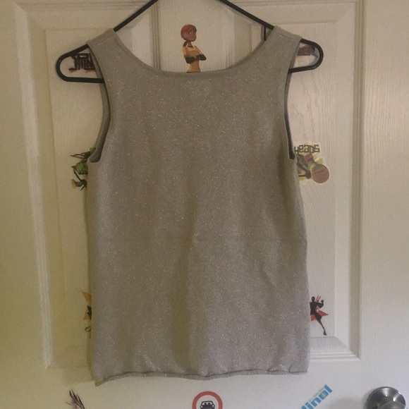 CHICO’S SPARKLY SILVER DRESS TANK SIZE 0 - Picture 3 of 3